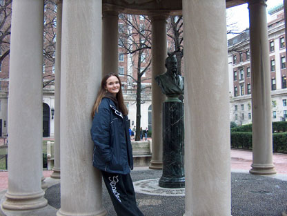 Daughter Morgan at her Columbia University's Dorm Pillars